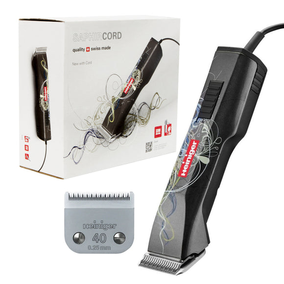 Heiniger Saphir Cord Vet Professional Animal Clipper – Corded Design with No. 40 Precision Blade