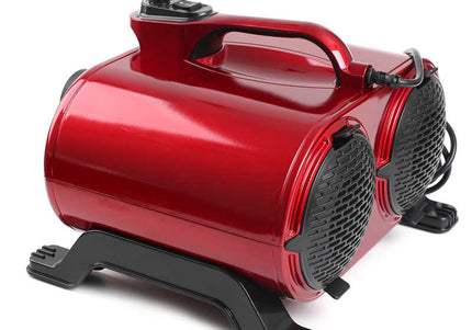 Shernbao Typhoon Red Stand Dryer 3000W – Dual Motor High-Power Grooming Dryer, 150 L/s Airflow