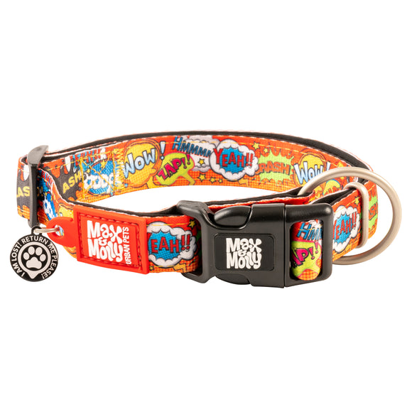 Max&Molly GOTCHA! Smart ID Heroes Collar – Large, Durable Dog Collar with Integrated Smart Tag