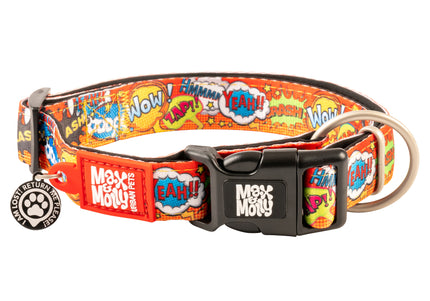 Max&Molly GOTCHA! Smart ID Heroes Collar – Large, Durable Dog Collar with Integrated Smart Tag