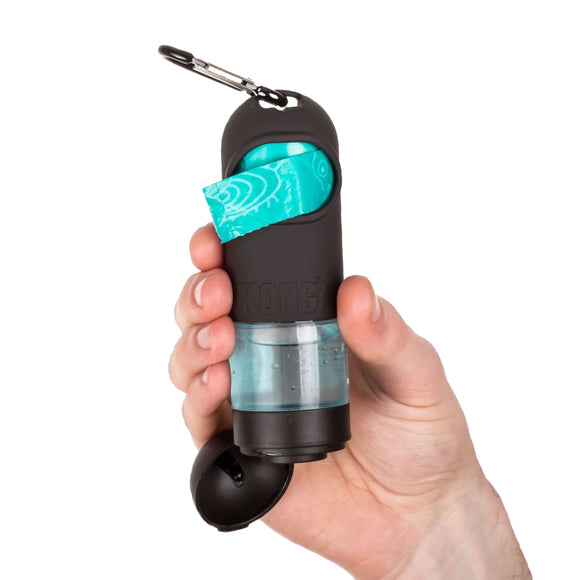 KONG HandiPOD Clean Dispenser – Dog Waste Bag Holder with Integrated Disinfectant Liquid