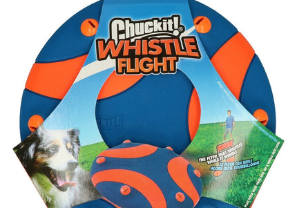 Chuckit! Whistle Flight Frisbee 24cm – Durable Flying Disc with Audible Whistle Effect
