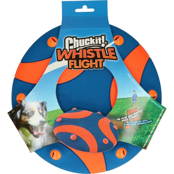 Chuckit! Whistle Flight Frisbee 24cm – Durable Flying Disc with Audible Whistle Effect