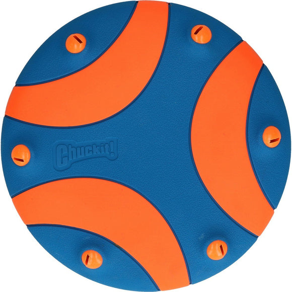 Chuckit! Whistle Flight Frisbee 24cm – Durable Flying Disc with Audible Whistle Effect