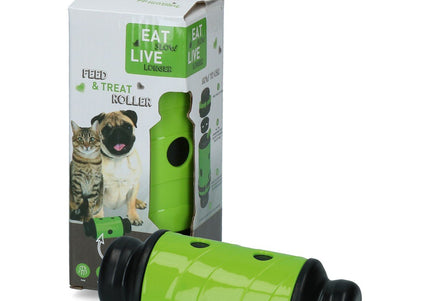 Eat Slow Live Longer Roller S 17cm – Red Interactive Treat Dispensing Toy, Durable Design