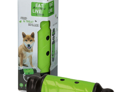 Eat Slow Live Longer Roller Treat Toy – Durable 23cm Interactive Red Dispenser