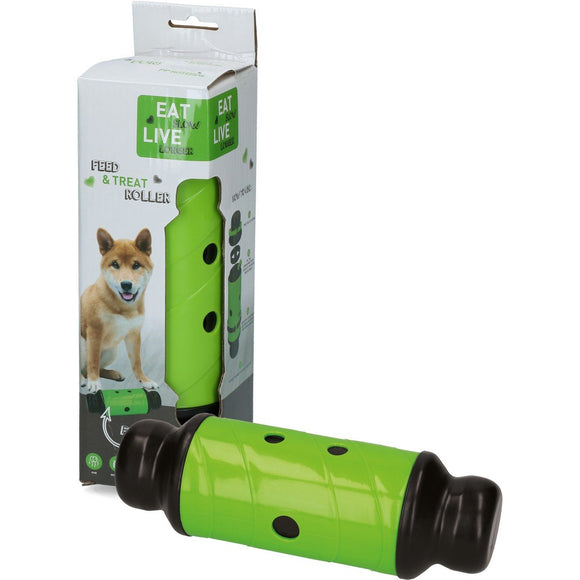 Eat Slow Live Longer Roller Treat Toy – Durable 23cm Interactive Red Dispenser