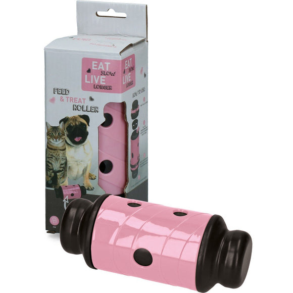 Eat Slow Live Longer Roller S 17cm – Red Interactive Treat Dispensing Toy, Durable Design