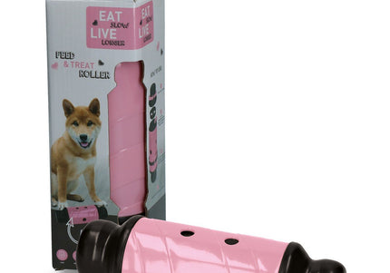 Eat Slow Live Longer Roller Treat Toy – Durable 23cm Interactive Red Dispenser