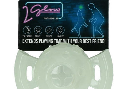 Glow Treat Ball on Call 15cm – Fluorescent Interactive Ball with Handles, Durable Treat Dispenser