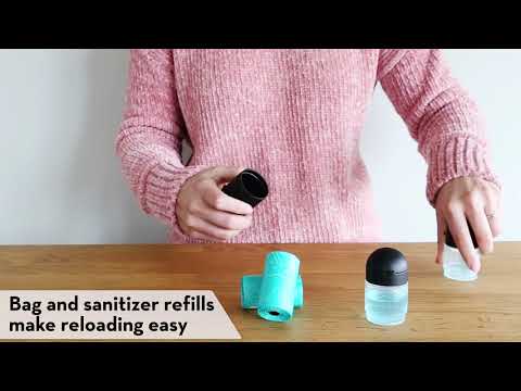 KONG HandiPOD Clean Dispenser – Dog Waste Bag Holder with Integrated Disinfectant Liquid