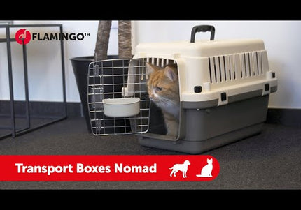 Flamingo Nomad IATA XL Pet Transport Box – Sturdy Carrier with Wheels, Holds up to 38kg