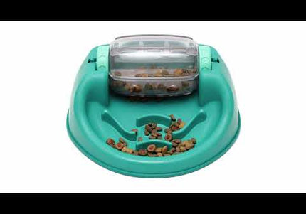 Nina Ottosson Dog Spin N' Eat Puzzle Bowl – Interactive Slow Feeder with Educational Design, Level 2