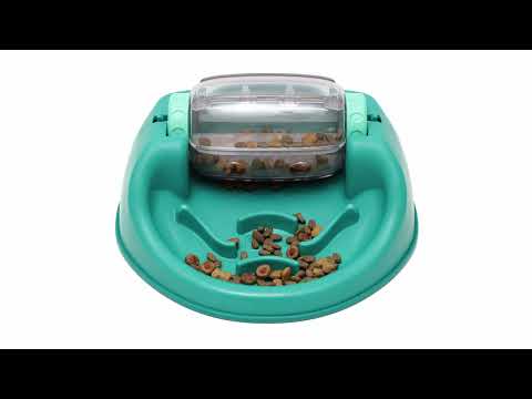 Nina Ottosson Dog Spin N' Eat Puzzle Bowl – Interactive Slow Feeder with Educational Design, Level 2