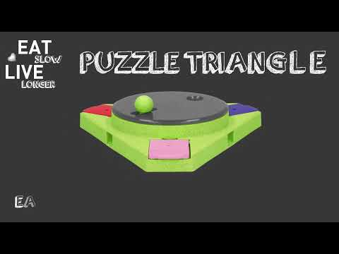 Eat Slow Live Longer Puzzle Triangle – Interactive Dog Intelligence Toy, Durable Design