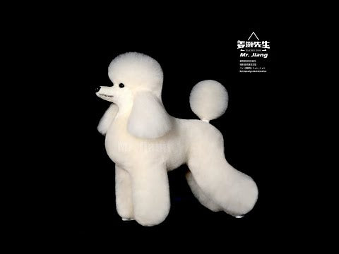 Mr. Jiang Poodle Full Body Hair Lamb – White Replacement Coat, Realistic Texture for Grooming Practice