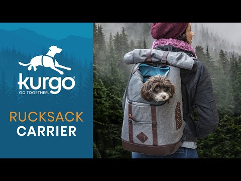 Kurgo Rucksack Pet Carrier Backpack – Gray, Ergonomic Design with Ventilated Panels