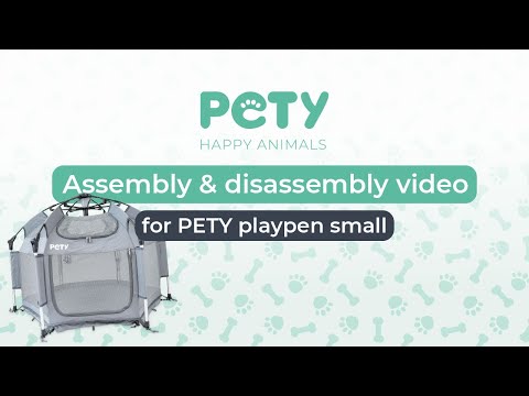 Pety Playpen Small – Foldable Tent with Mat and Cover, Lightweight Design for Travel and Events