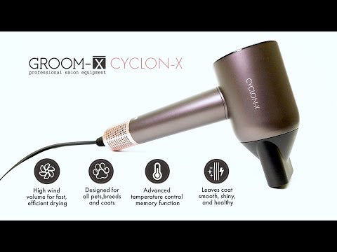 Groom-X Cyclon-X 1600W Hand Dryer – Hand-Held Grooming Dryer with LED Display, Powerful Airflow