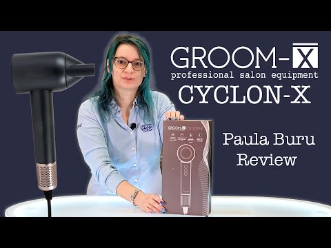 Groom-X Cyclon-X 1600W Hand Dryer – Hand-Held Grooming Dryer with LED Display, Powerful Airflow