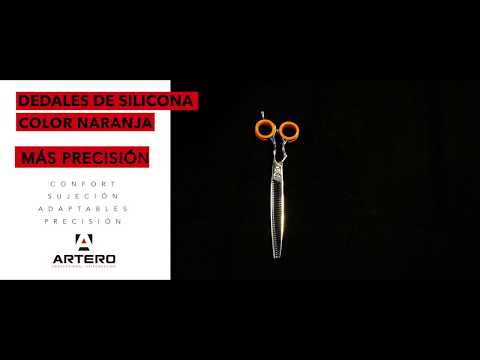 Artero Silicone Finger Rings Set – 6 Interchangeable Orange Scissor Inserts, Comfortable Grip