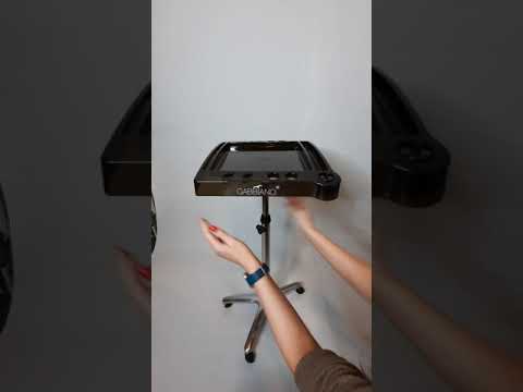 Gabbiano 265 Grooming Salon Assistant – Black Rolling Tray with Built-In Timer