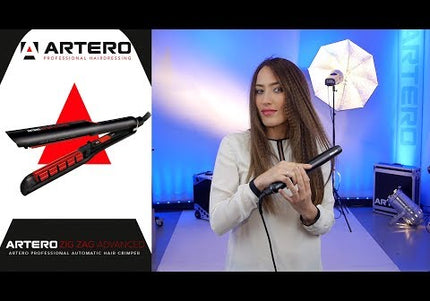 Artero Zig-Zag Advanced Rotating Hair Crimper – Professional Styling Tool with Adjustable Heat