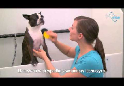 Pet+Me Soft Silicone Brush Green – Gentle Grooming Tool for Long, Thick Fur and Undercoat