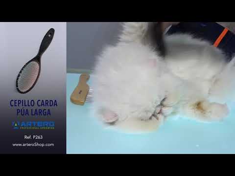 Artero Soft Slicker Brush Left – Oval Poodle Brush with Long Soft Pins, Ergonomic Left-Handed Design