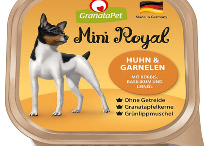 GranataPet Mini Royal Chicken and Prawns Wet Food – Grain-Free, Small Breed Recipe, 11x150g