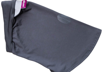 Huppu Pomppa Graphite Scarf – Soft Gray Fleece Neck Warmer, XS Size, Lightweight Comfort