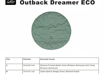 Hurtta Outback Dreamer ECO Hedge Waterproof Sleeping Bag with Heat Retaining Lining, Large