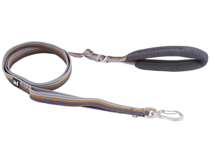 Hurtta Adjustable Leash Eco Blackberry – Padded Handle, Gray and Honey, Lightweight Design