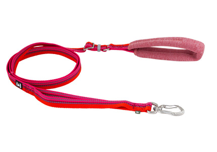 Hurtta Adjustable Leash Eco Rosehip – Padded Handle, Pink and Orange, Durable Design
