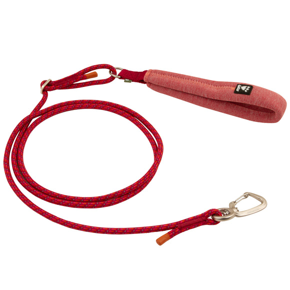 Hurtta Adjustable Rope Leash Eco Beetroot – 8mm Soft-Handled, Durable Adjustable Lead in Raspberry