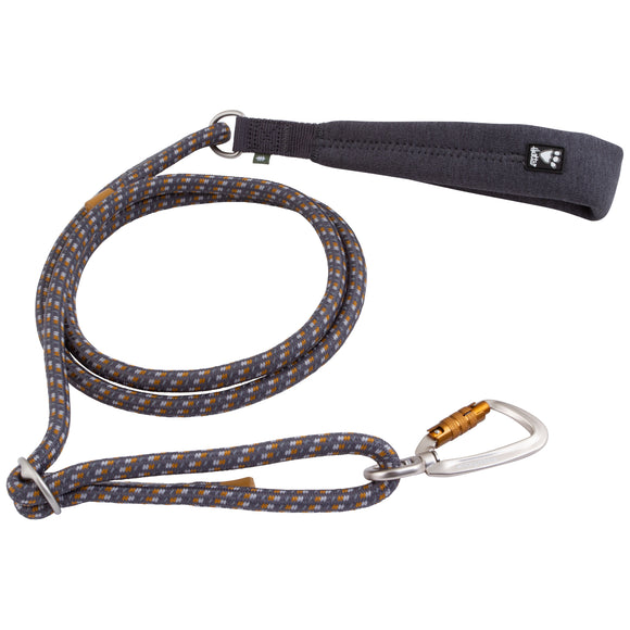 Hurtta Adjustable Rope Leash Eco Blackberry – Soft Handle, Gray and Honey, 11mm Durable Design