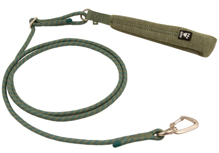 Hurtta Adjustable Rope Leash Eco Hedge – Soft Grip, Durable Green 11mm Lead with Adjustable Length