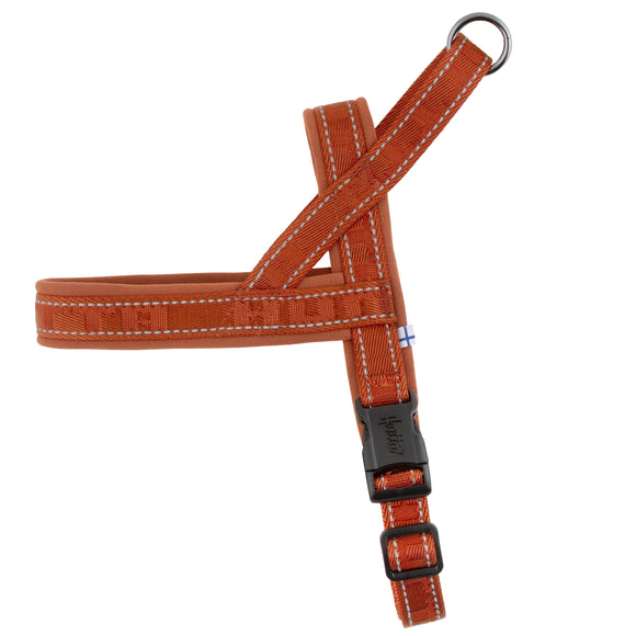Hurtta Casual Harness Cinnamon – Norwegian Style Adjustable Dog Harness, Size 100, Durable Design
