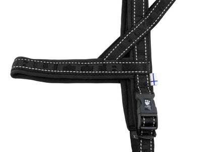 Hurtta Casual Harness Raven – Norwegian-Style Adjustable Dog Harness, Size 100, Durable Design