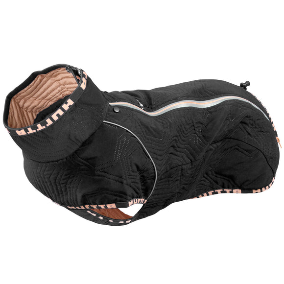 Hurtta Casual Quilted Jacket Raven – Insulated Lightweight Outerwear, Size 65cm