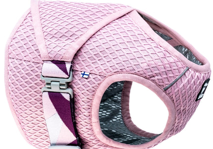 Hurtta Cooling Wrap Pink 75-85cm – Lightweight Adjustable Cooling Vest, Breathable Fabric