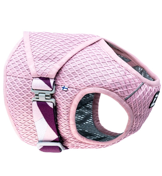 Hurtta Cooling Wrap Pink 75-85cm – Lightweight Adjustable Cooling Vest, Breathable Fabric