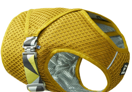 Hurtta Cooling Wrap Turmeric – Adjustable Mustard Cooling Vest, Lightweight and Fast-Acting, 75-85cm