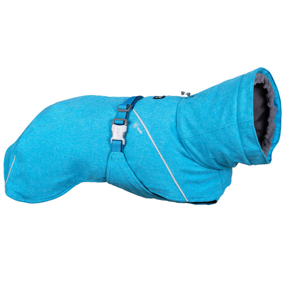 Hurtta Expedition Parka II Ocean – Waterproof Blue Winter Jacket, Insulated and Adjustable Design