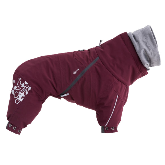 Hurtta Extreme Overall Eggplant – Winter Dog Suit with Heat-Retaining Lining, Size 55M