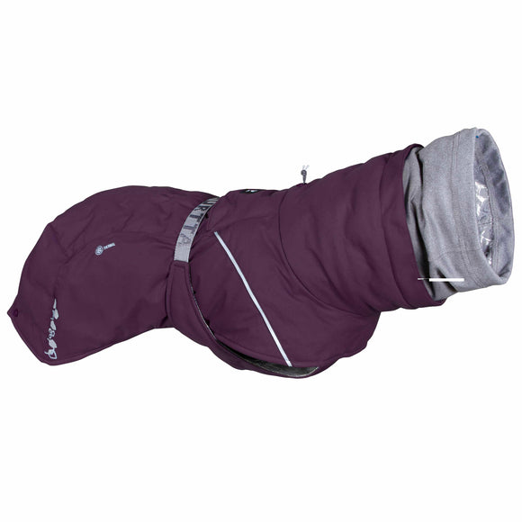 Hurtta Extreme Warmer III Eco Eggplant – Waterproof Winter Dog Jacket with Heat-Retaining Lining, Size 40