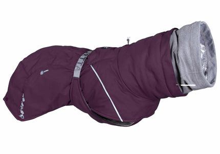 Hurtta Extreme Warmer III Eco Eggplant – Waterproof Winter Dog Jacket with Heat-Retaining Lining, Size 40