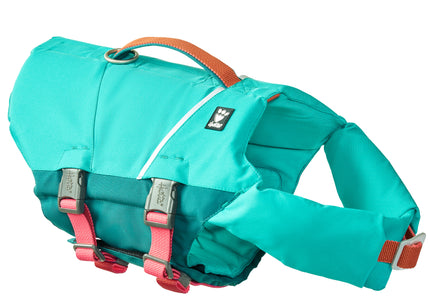 Hurtta Life Savior Eco Peacock Life Jacket – Lightweight Swimming Vest, 5–10kg, Adjustable Fit