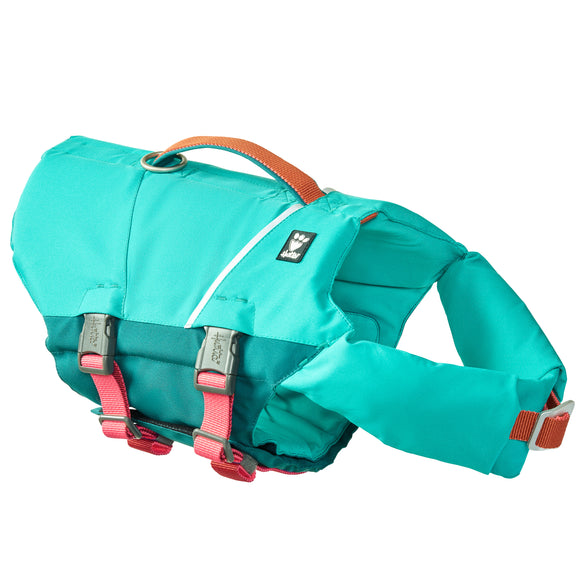 Hurtta Life Savior Eco Peacock Life Jacket – Lightweight Swimming Vest, 5–10kg, Adjustable Fit