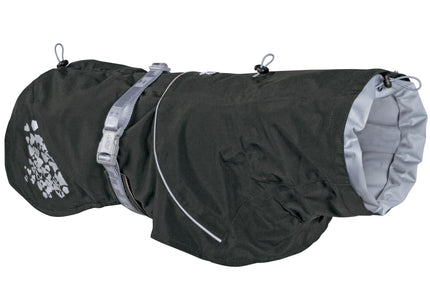 Hurtta Monsoon Coat Blackberry – Waterproof Adjustable Rain Jacket, Size 55, Reflective Trim